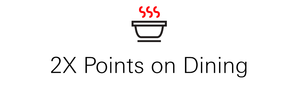 2X travel and dining points