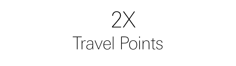 2x travel points