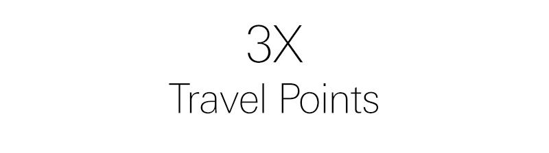 3× travel points