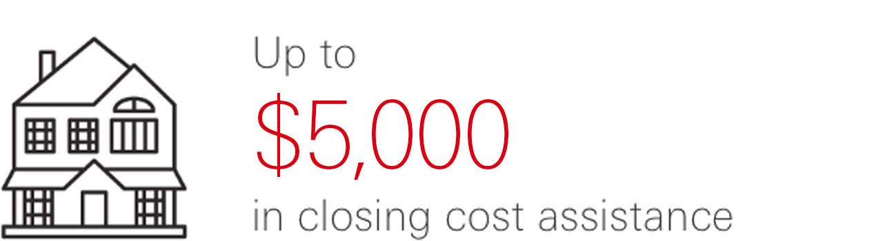  Up to $5,000 in closing cost assistance