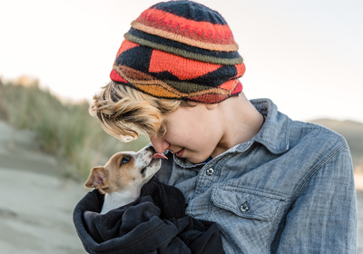 Little Boy & Dog