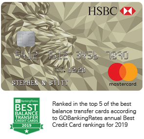Ranked in the top 5 of the best balance transfer cards according to GOBankingRates annual Best Credit Card rankings for 2019